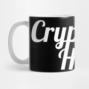 Crypto Hodler White Small Logo Mug